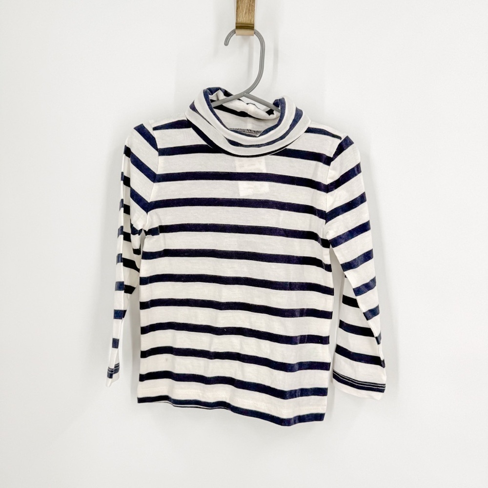 Crewcuts Nautical Blue and White Striped Long Sleeve Tee